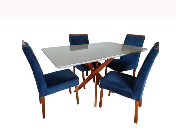 Conjunto de mesa de jantar com 4 cadeiras