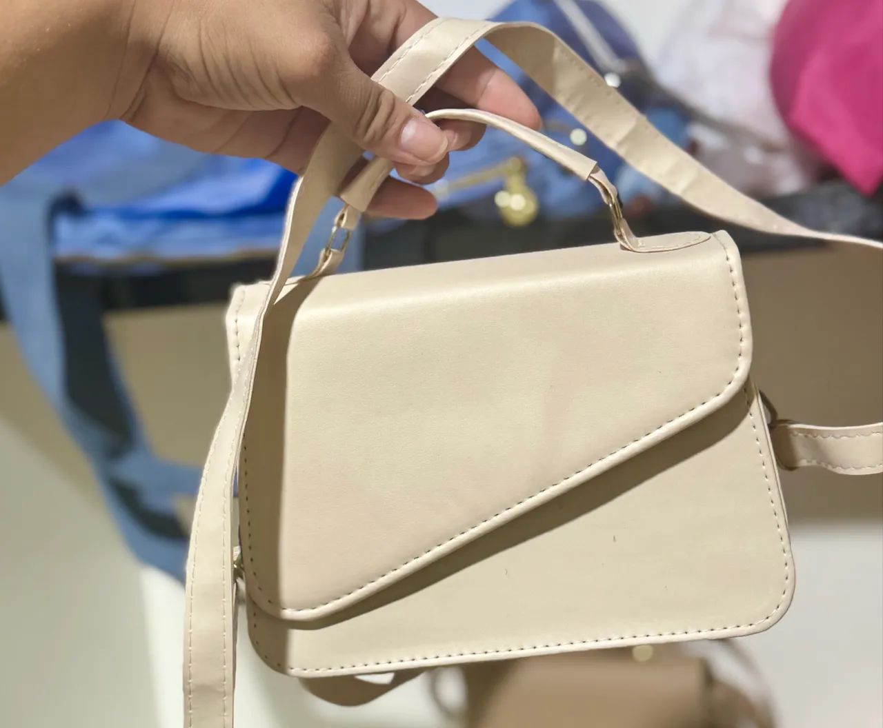 Bolsa feminina de mão/bolsa de lado 