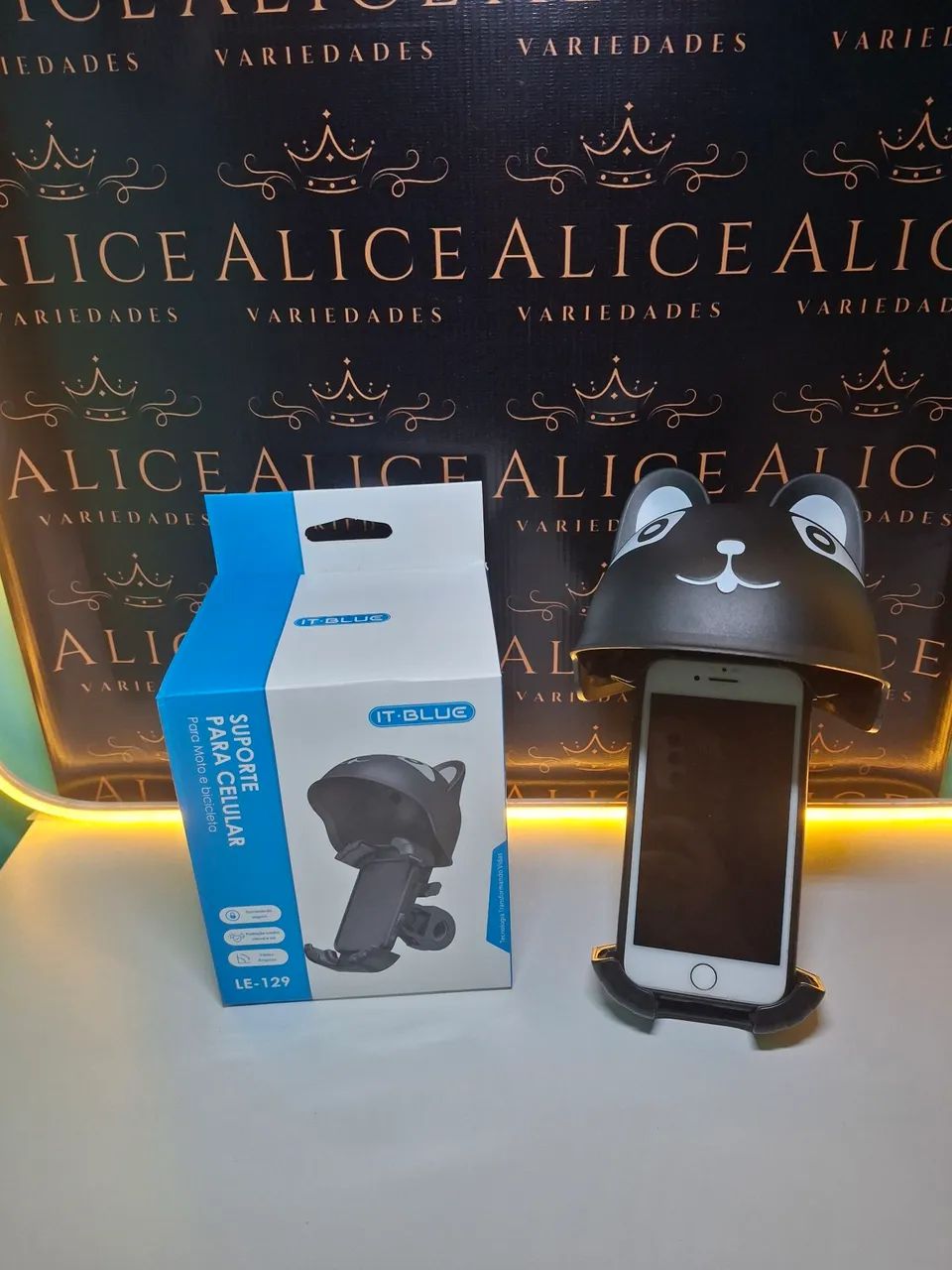 Suporte de celular C capacete 