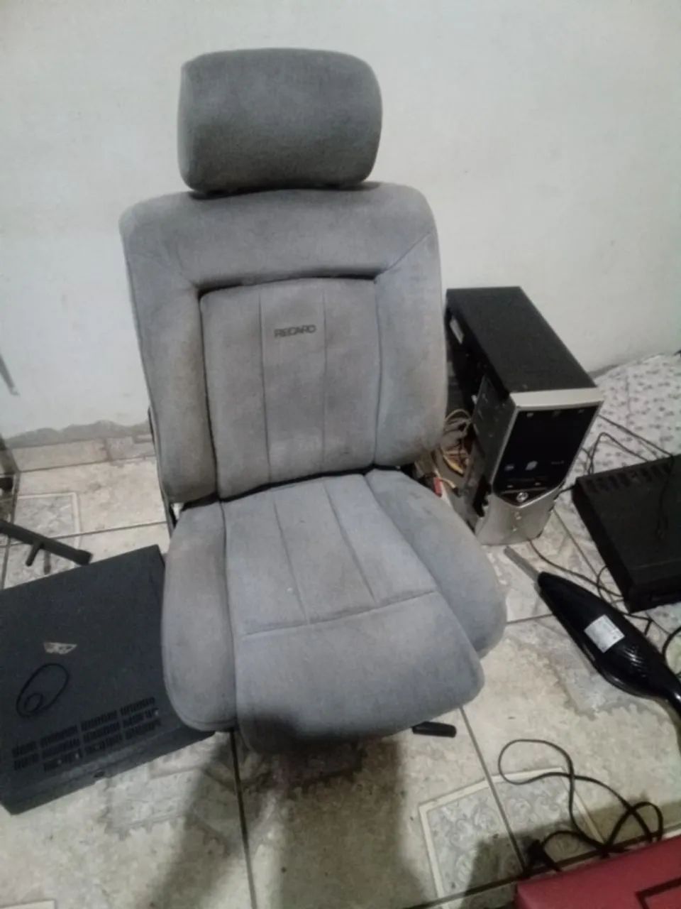 Jogo de Bancos Recaro Original Santana Executivo EX 90 91 Tecido Veludo Completo Excelente - Foto 5