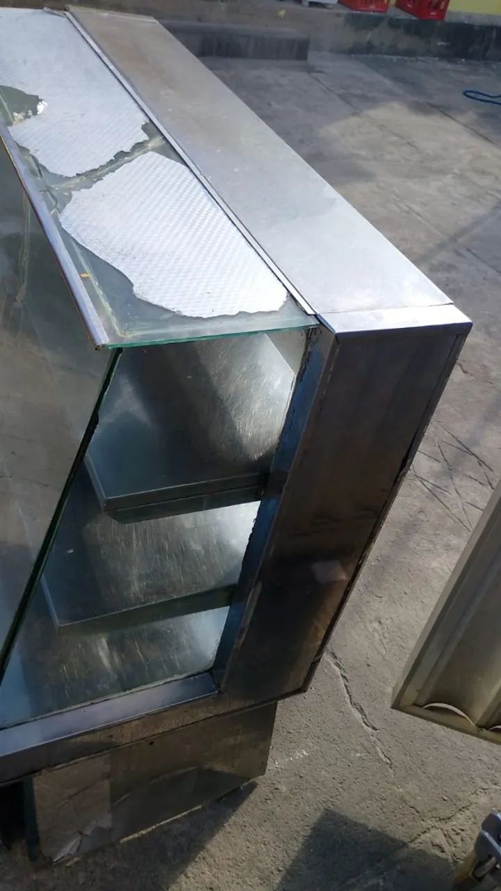 Vitrine Expositora de Vidro em Aço Inox - Foto 2