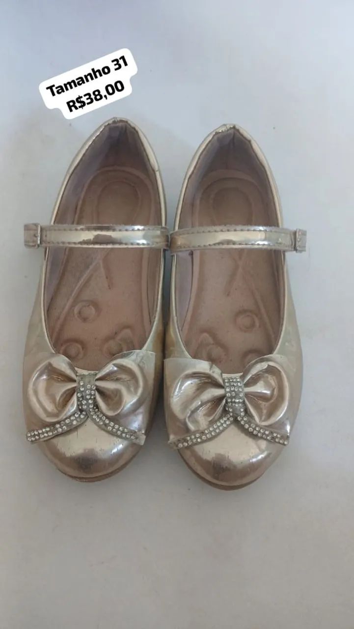 Sapato infantil para meninas modelo boneca