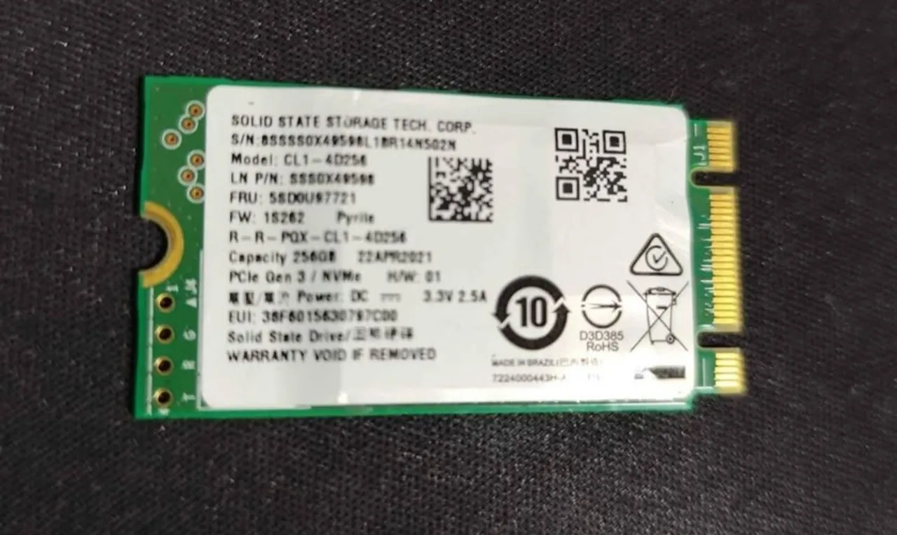 SSD 256GB PCIe Gen 3/NVMe - CL1-40256