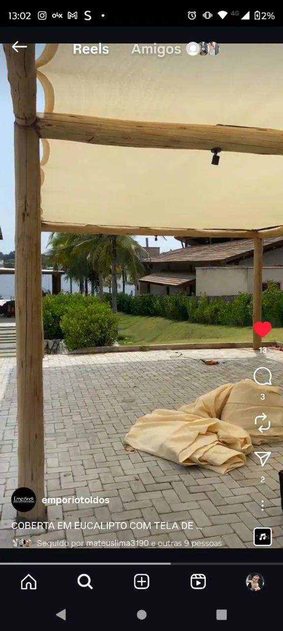 Tela de sombreamento na cor bege  - Foto 3