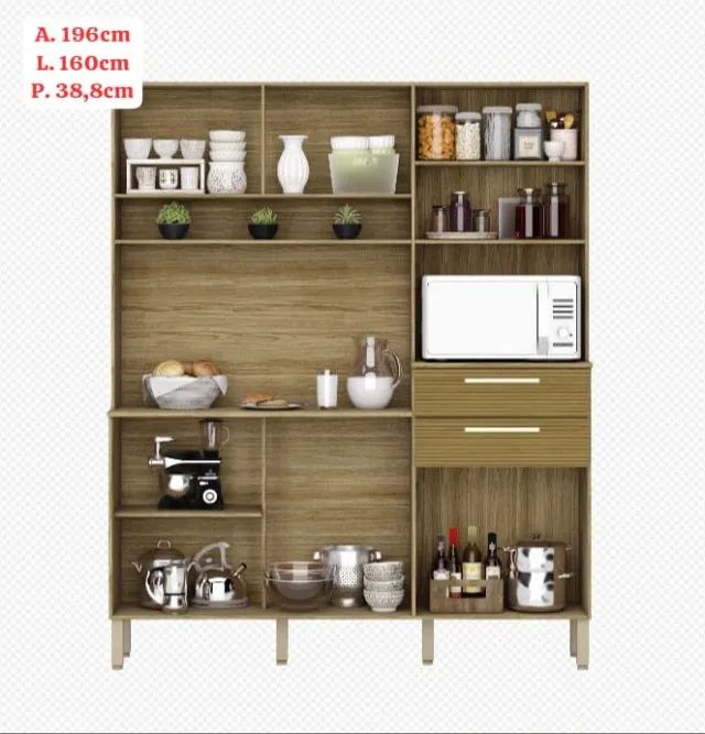 Armário Cozinha CINZA 196cm MEGA OFERTA - Foto 2