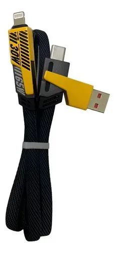 Cabo Usb-c E Usb Com Saída Usb-c E Lighting - Pei-j80 Preto - Foto 2