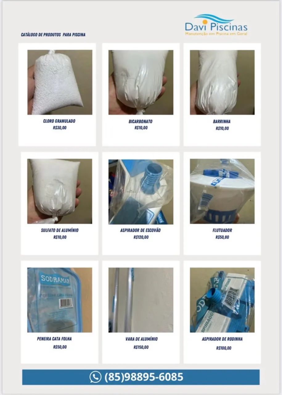 Vendas de equipamentos e produtos para limpeza e manutenção de Piscinas  - Foto 3