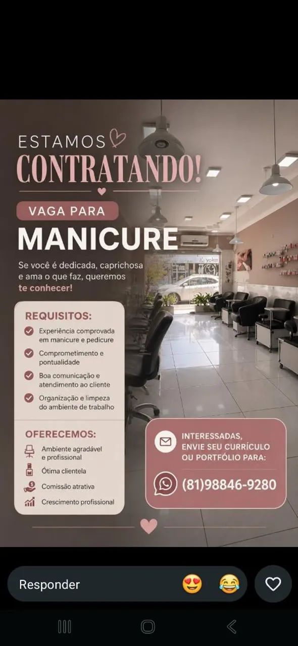 Vaga de manicure 