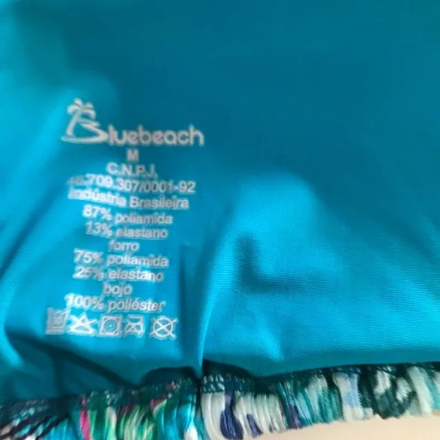 Biquini Cortininha com Bojo Em Tons de Azul da Blue Beach - Foto 4