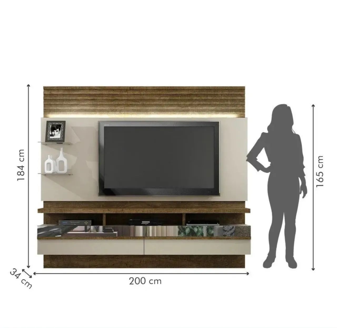 Painel Home Requinte com Espelho - Foto 3