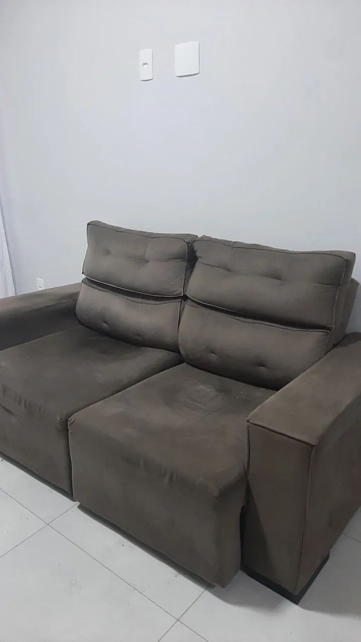 Sofá Retrátil Reclinável 2 Lugares 1,80m