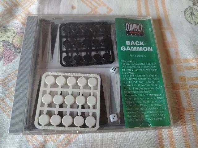 Gamão - Back Gammon Jogo Compacto Importado Em Estojo de CD 1989