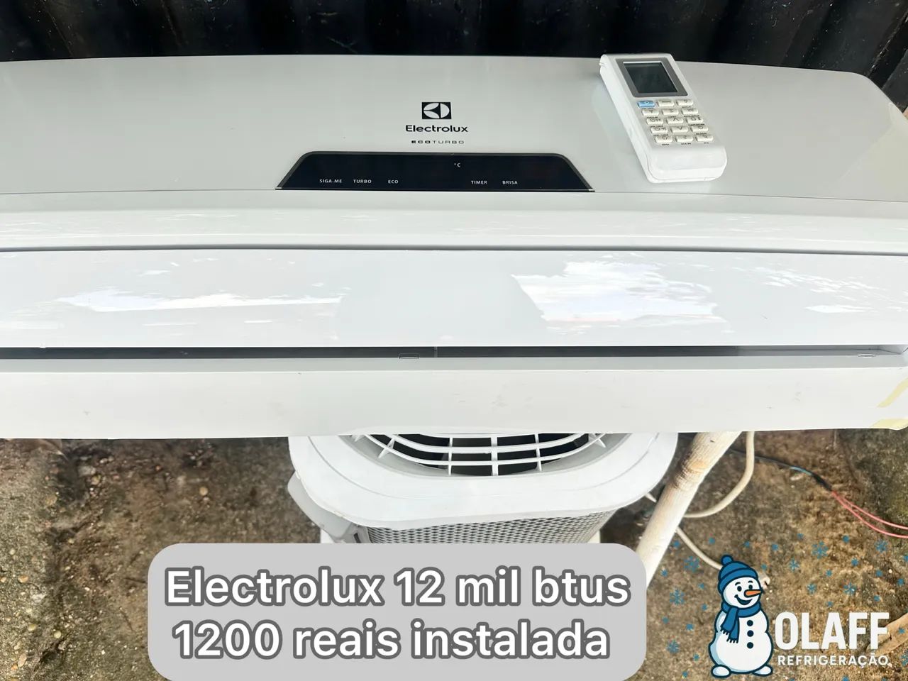 Central de ar Electrolux eco turbo 12 mil btus, entregue instalada 