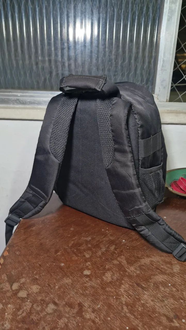 Mochila Fotografica Preta com Roxo - Foto 2