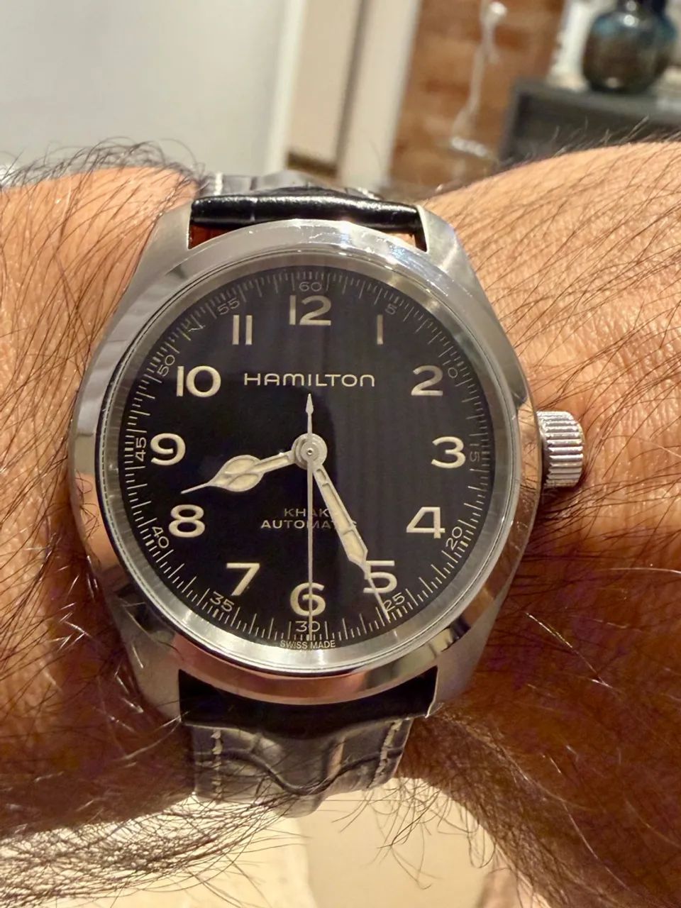 Hamilton Khaki Field Murph 38 mm - Automático - H-10 - Pulseira de Aço + Couro - FULL SET - Foto 2