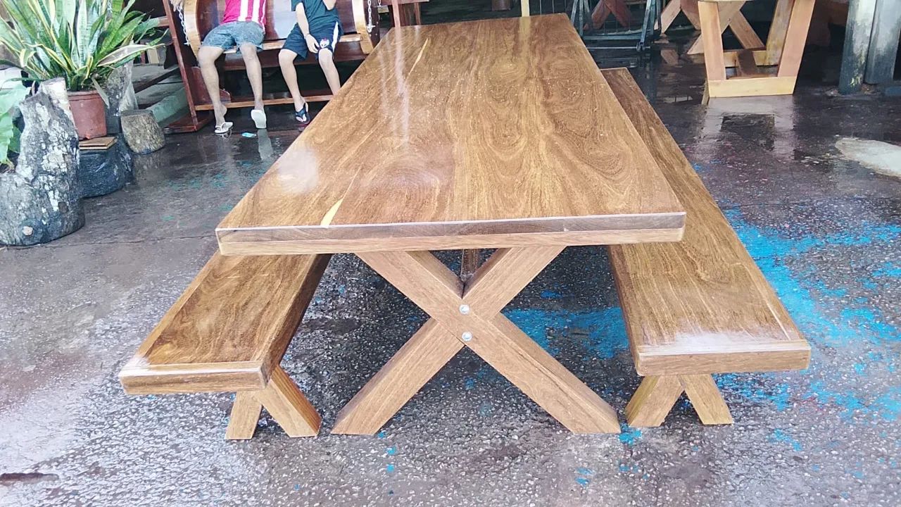 Mesa grande com dois bancos 3.00 de comprimento  - Foto 5