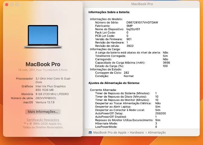 MacBook Pro Touch Bar 2017 (i5/8g/256g) Touch Bar OFF - Foto 2