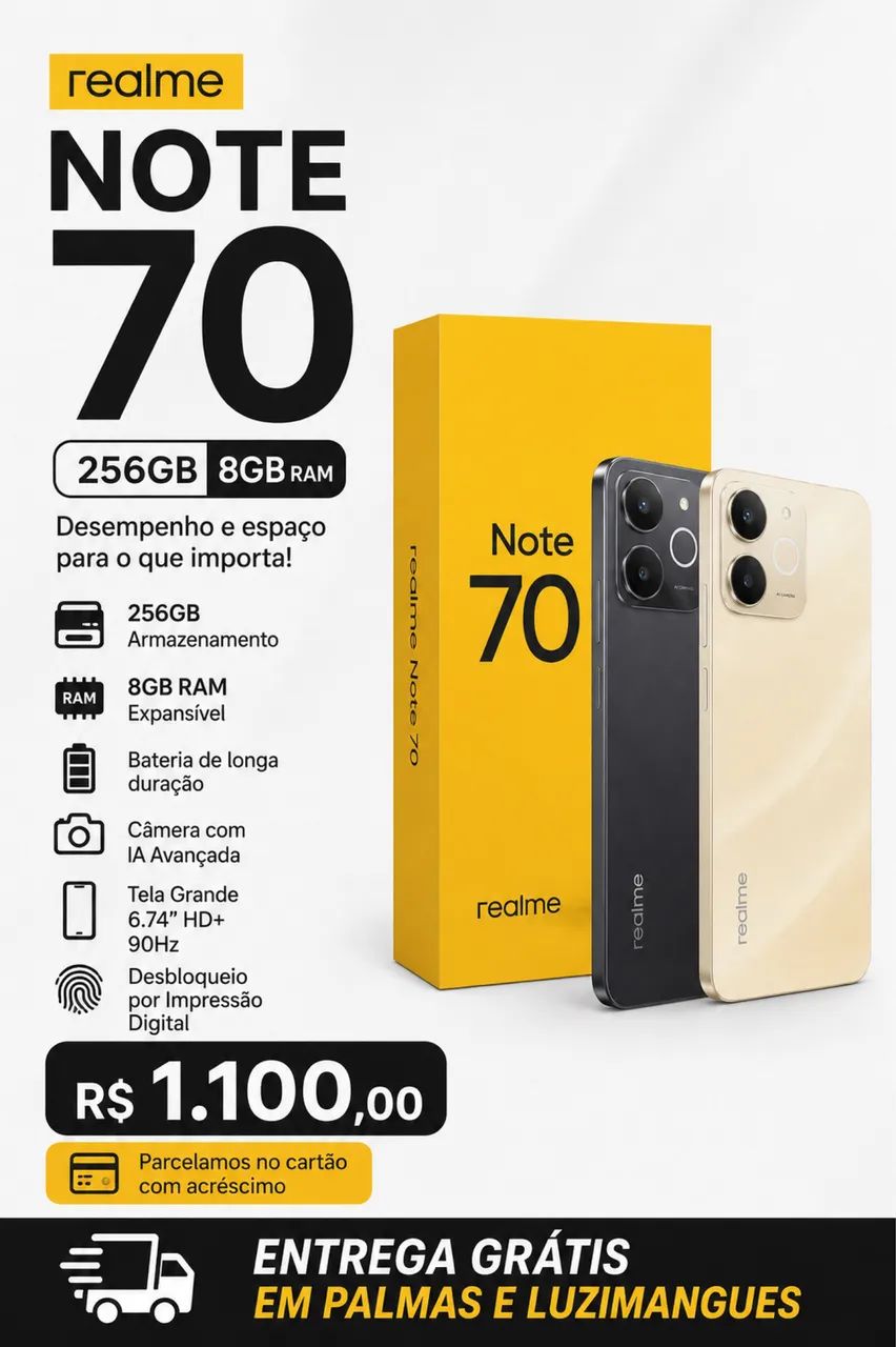 Realme Note 70 | 256GB + 8GB RAM