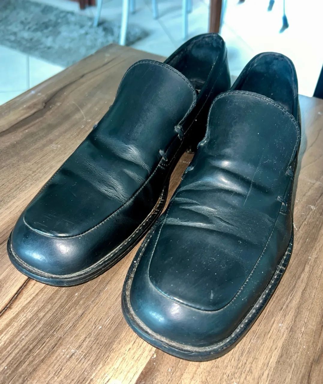 mocassim Fórum couro preto 41 - Foto 3