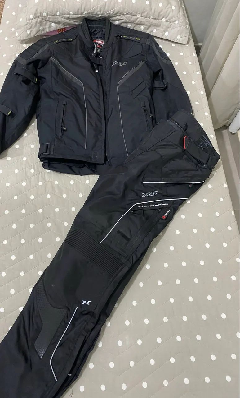 Conjunto Motoqueiro X11 jaqueta e calça p - Foto 4