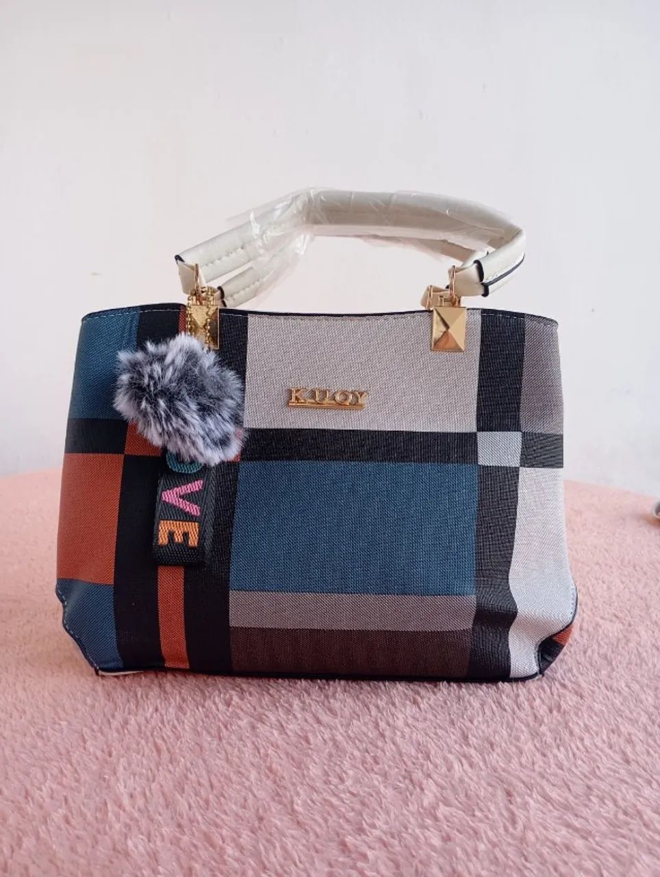 Bolsa Feminina Xadrez Kuoy
