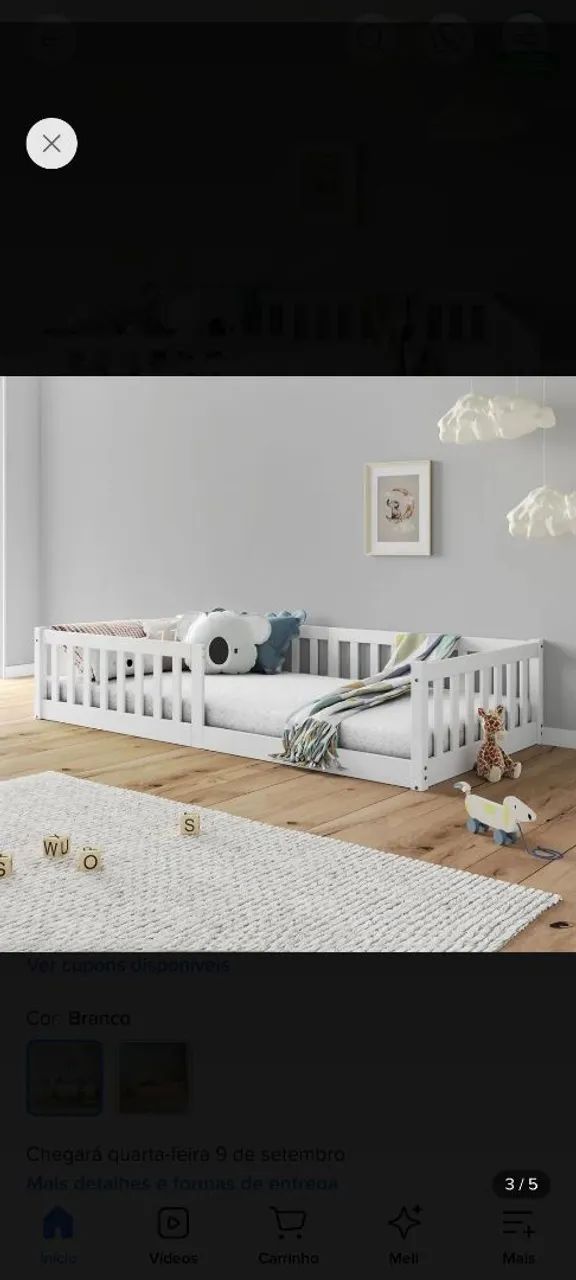 Cama montessoriana solteiro nova