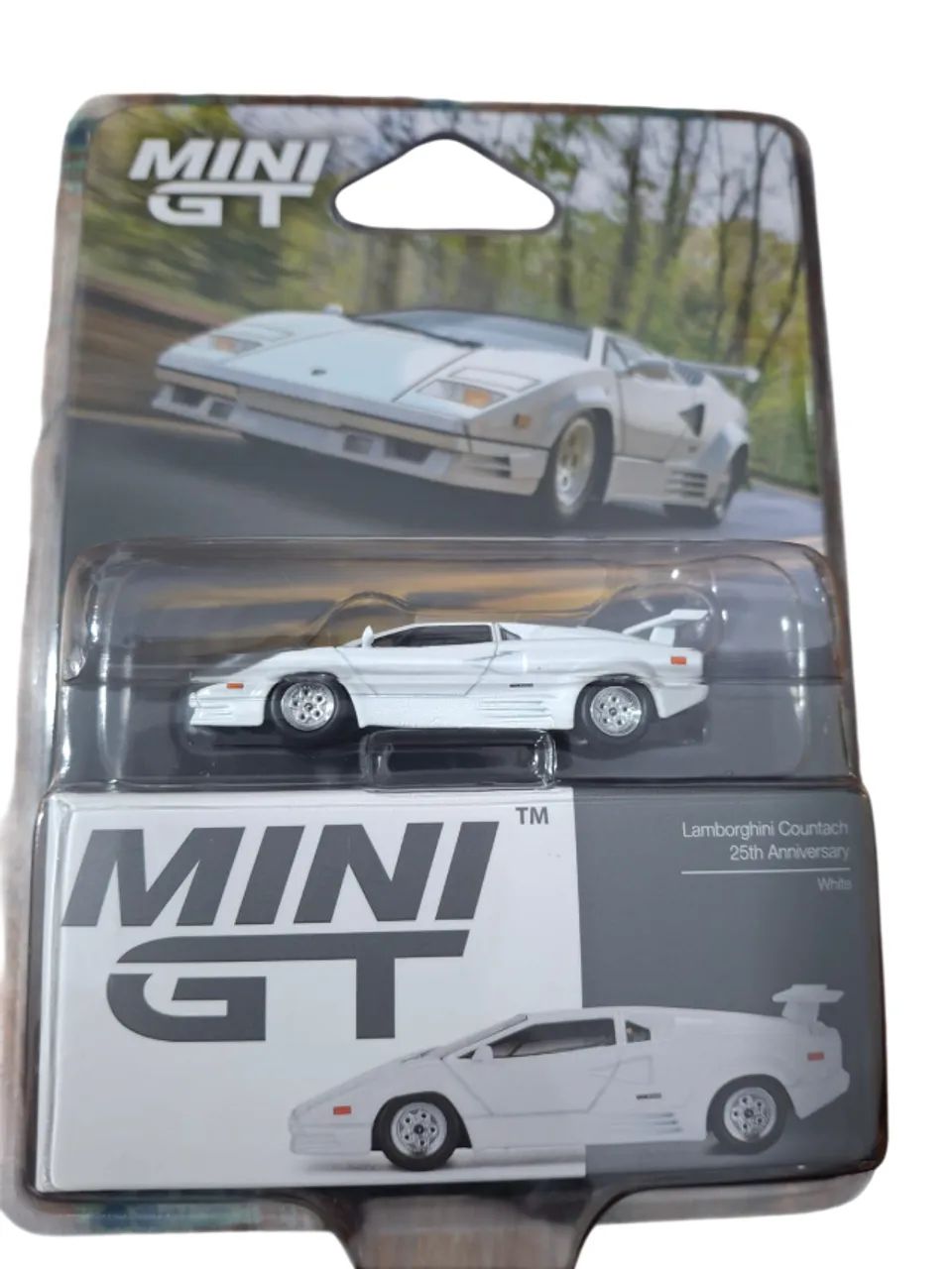 Mini Gt Lamborghini Countach 25th Anniversary White Blister Packaging