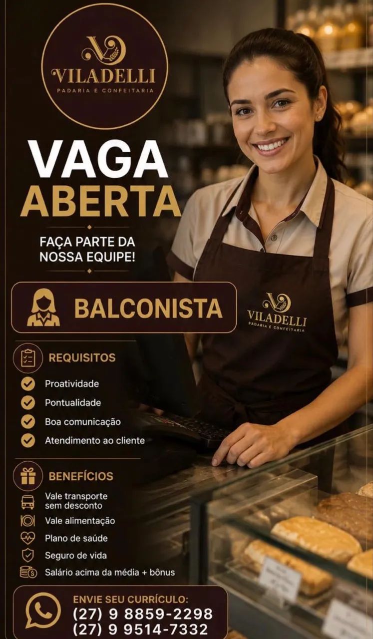 Balconista de Padaria  - Foto 2