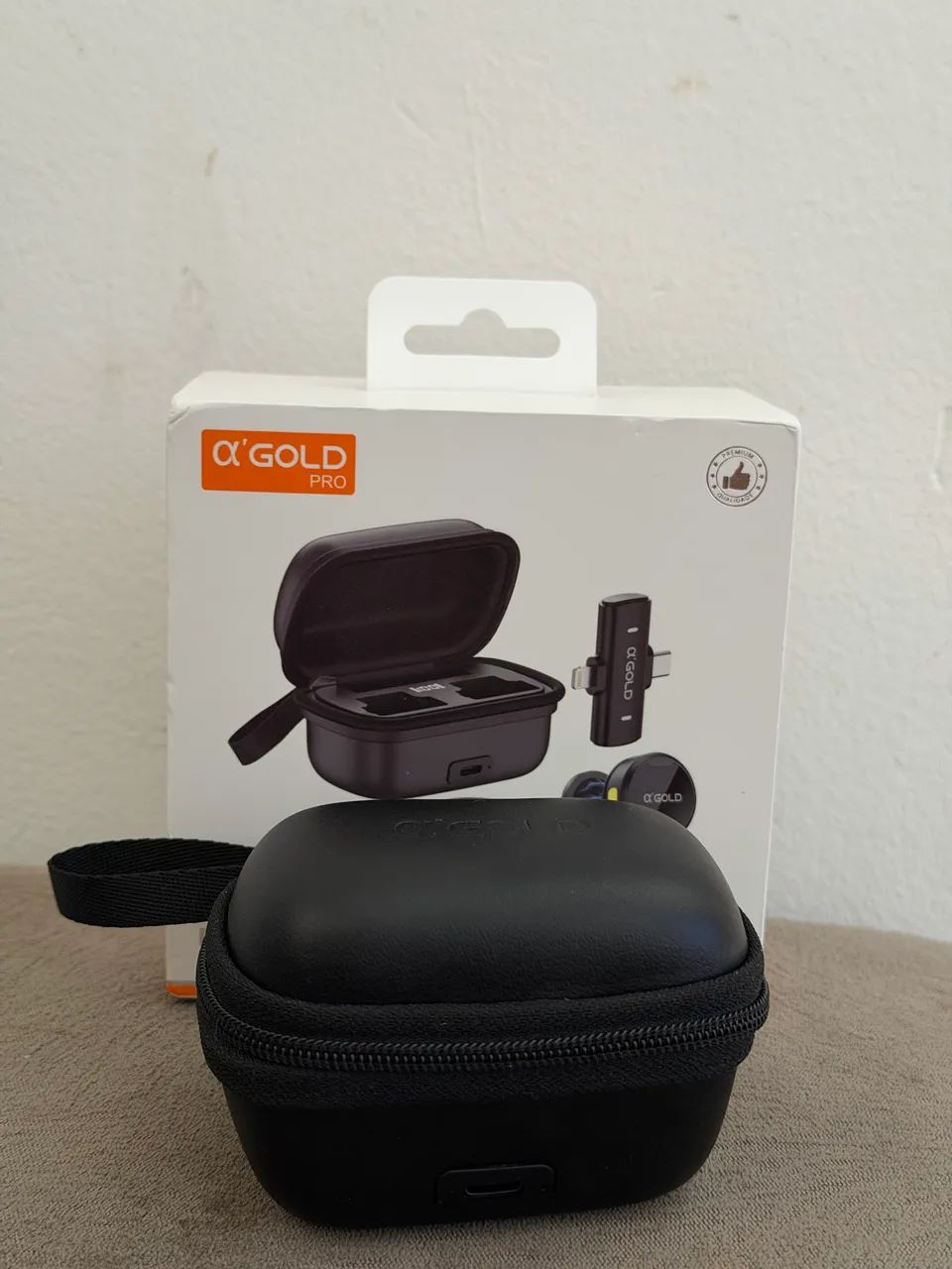 Microfone de lapela duplo A?Gold 2 em 1 - Foto 3