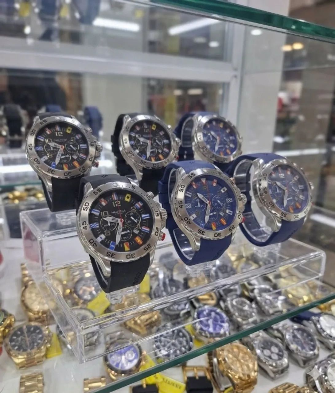 Relógio NAUTICA BANDEIRAS ORIGINAL  - PULSEIRA PRETA - Foto 3