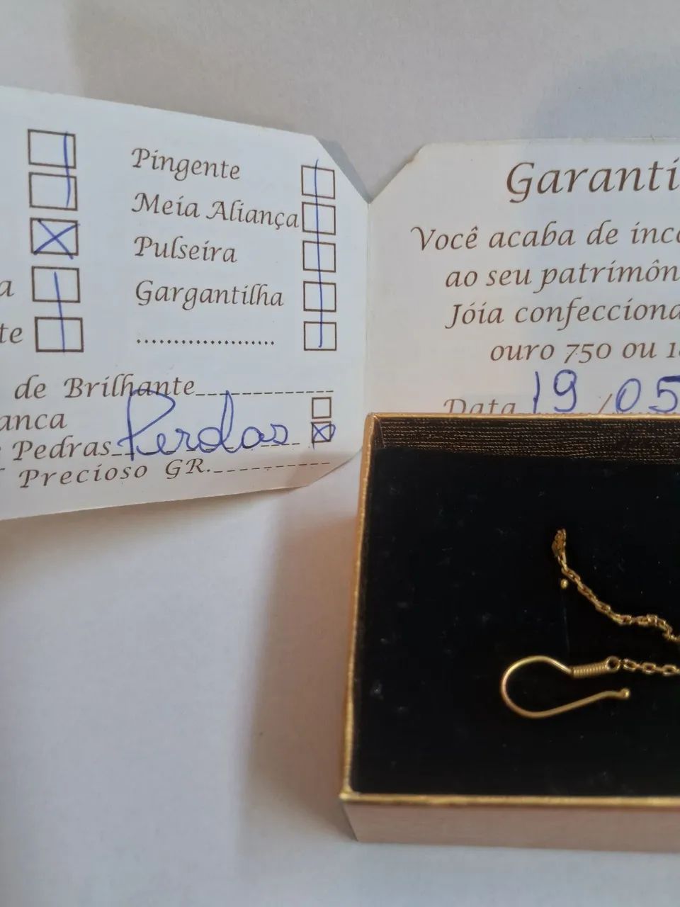 Brinco 18k com perola natural legitima - Foto 4
