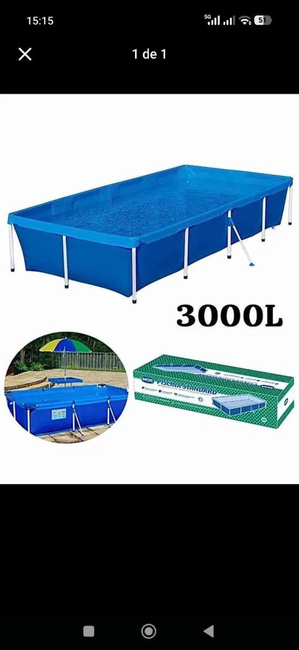 Piscina mor 3mil litros lacrada 