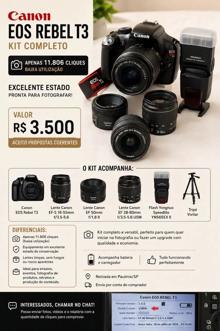 Câmera fotográfica  - Foto 2
