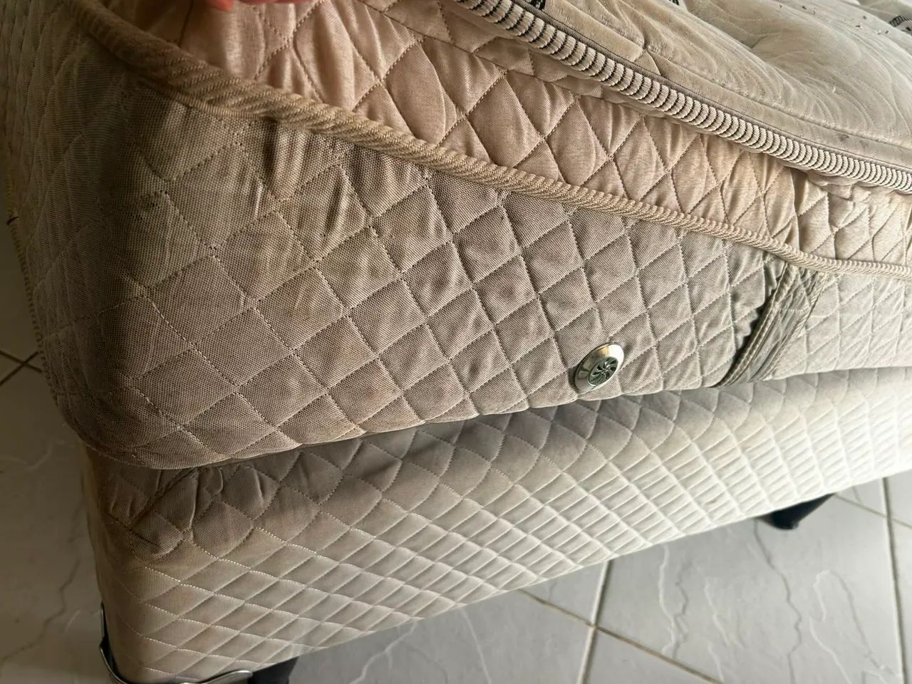 Cama de solteiro - Base Box com Colchão - Foto 3