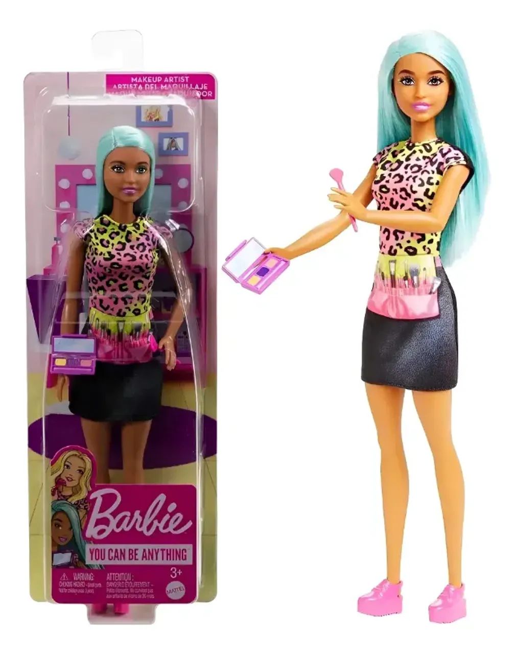 Boneca Barbie Profissões Maquiadora Com Cabelo Azul - Mattel NOVA