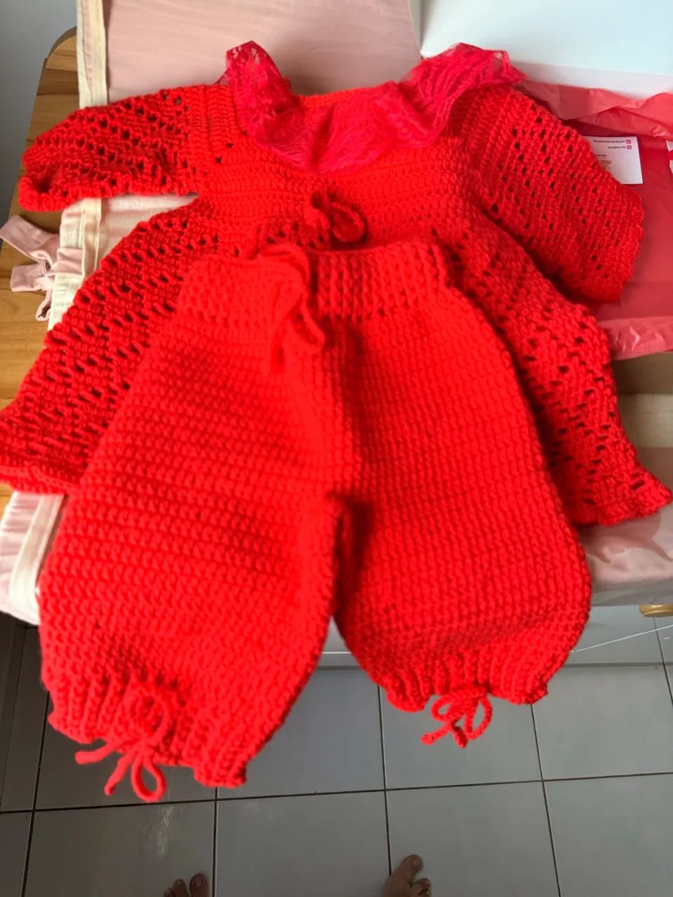 Roupa de tricô bebê  - Foto 5