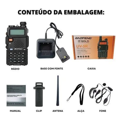 Rádio Walk Talk Baofeng UV-5R Dual Band - Foto 2