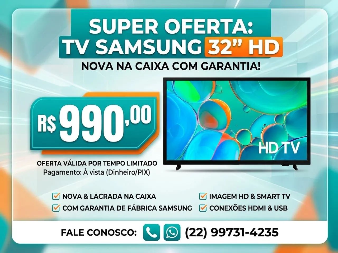 Tv Samsung 32 H5000F nova Smart TV
