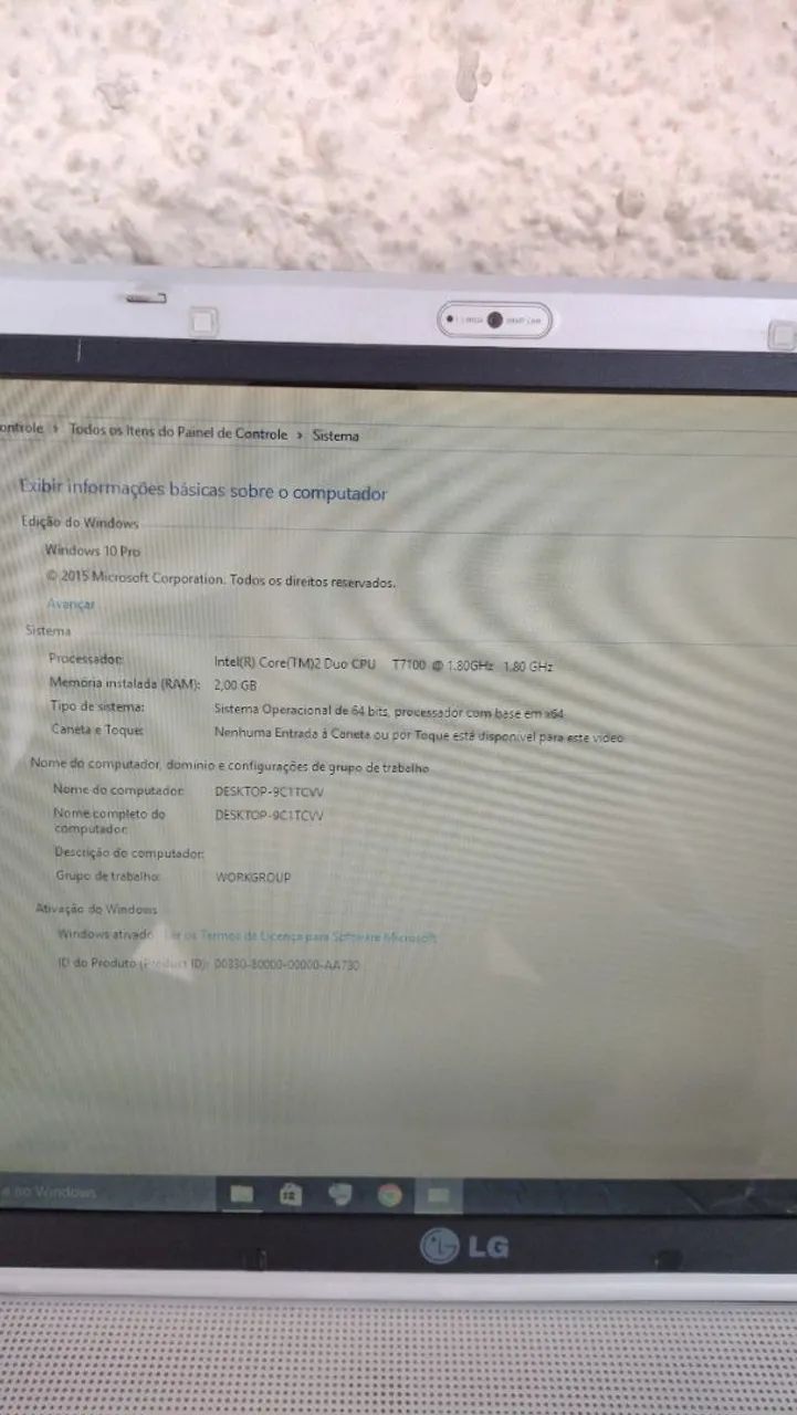 Notebook LG Core 2Duo Windows 10Pro Ativado 2G Telão 16" - Foto 3