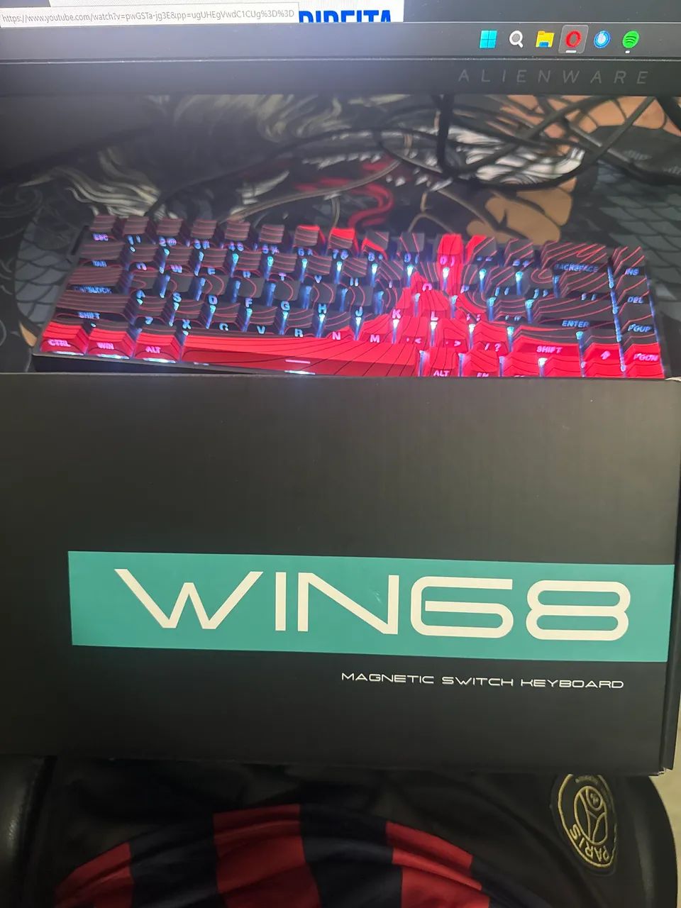 Teclado Win 68 He Max Magnético 1 mês de uso com Caixa  - Foto 3
