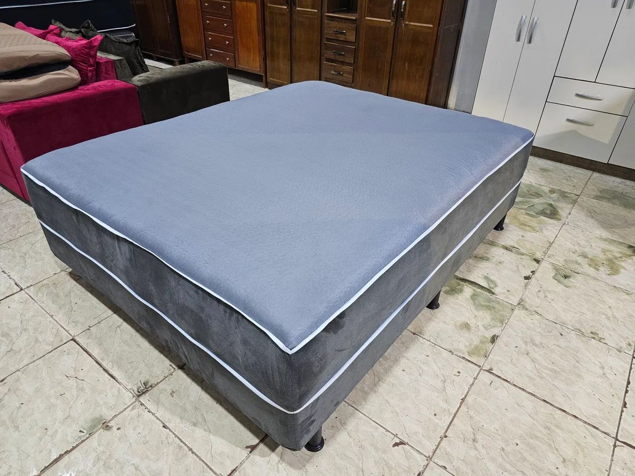 Cama queen unibox nova Molas ensacada  - Foto 2