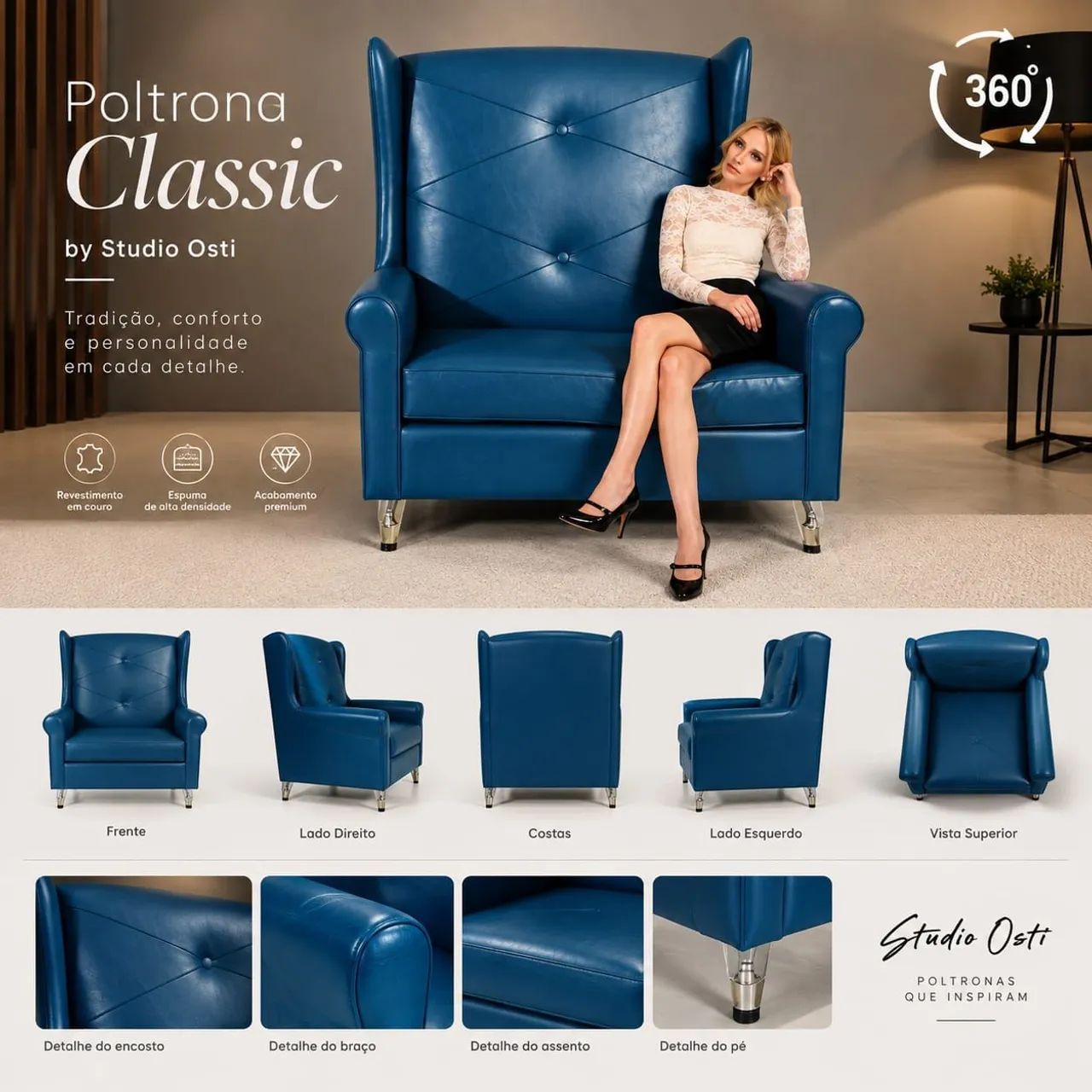 Poltrona Classic Decorativa - Foto 2
