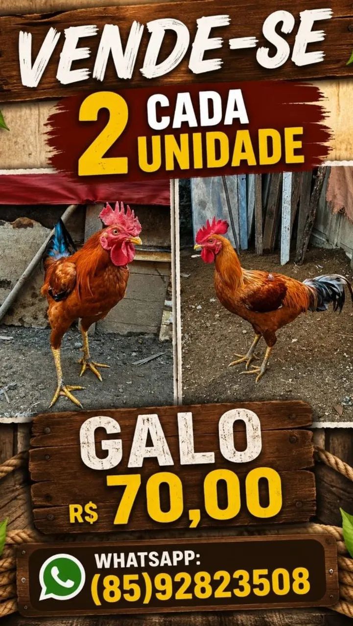 Venda de (02) galos 
