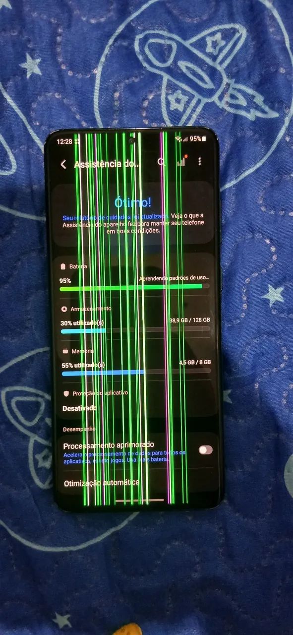 S20 plus samsung 8gb Ram com linha na tela - Foto 2