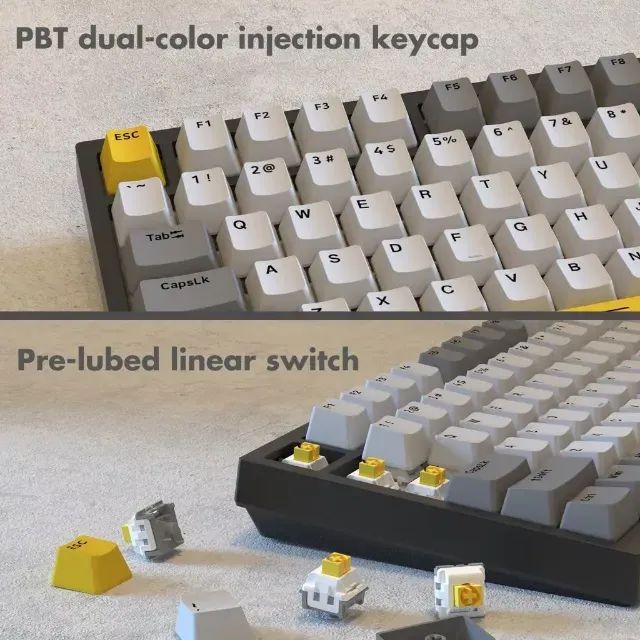 Teclado Ajazz AK820 com fio Gasket Mount - Foto 2