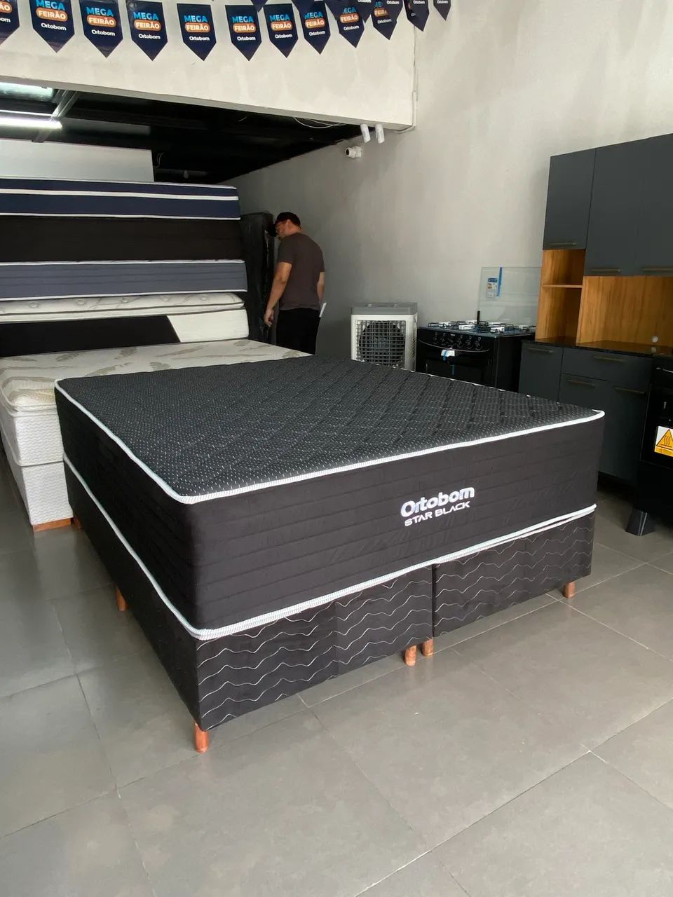 Cama super king de molas 193x203 entrega grátis 