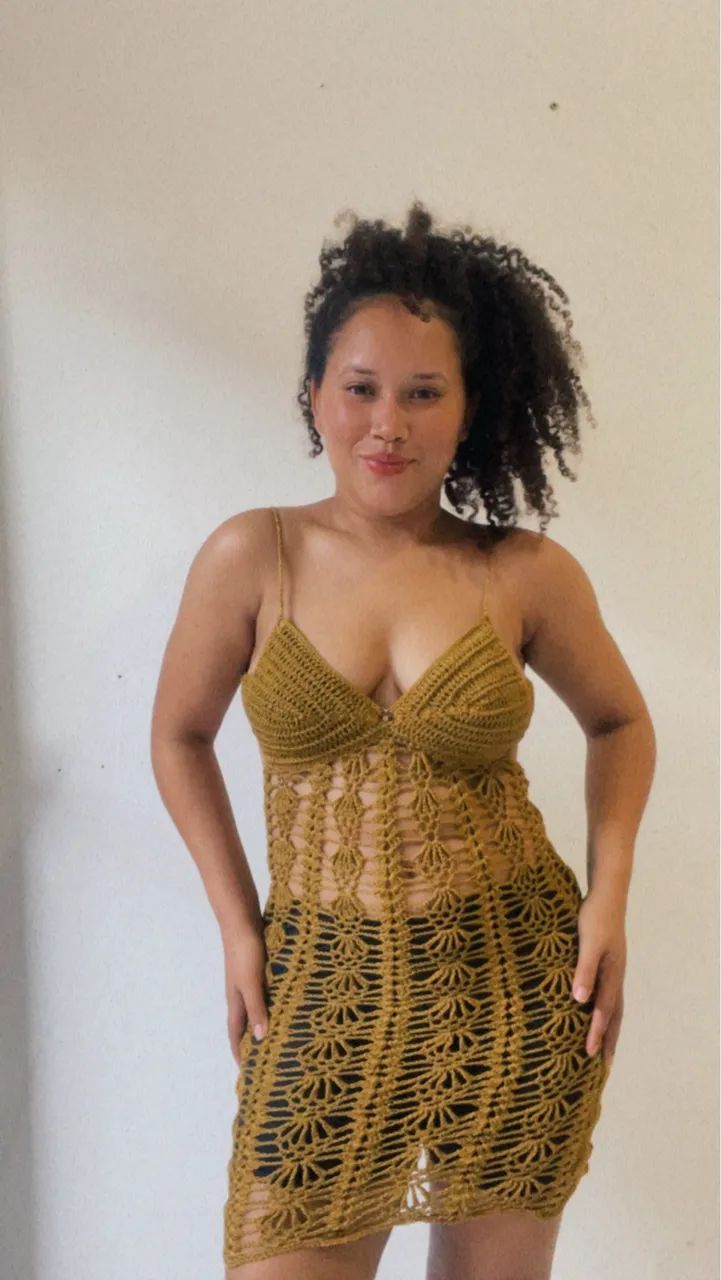 Vestido de crochê 