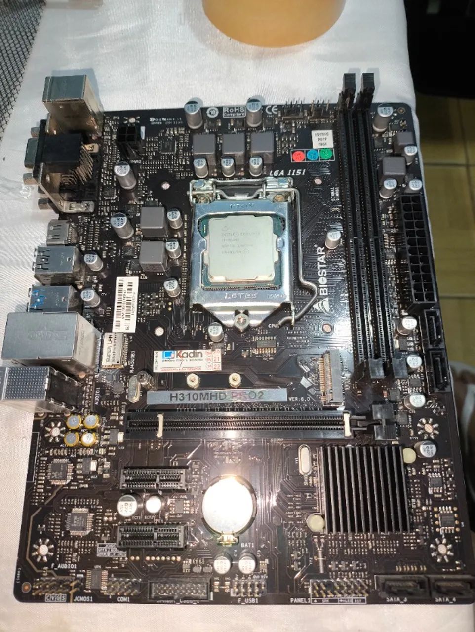 Kit Processador i3-9100f + Placa-mãe Biostar H310MHD PRO2 (usado)