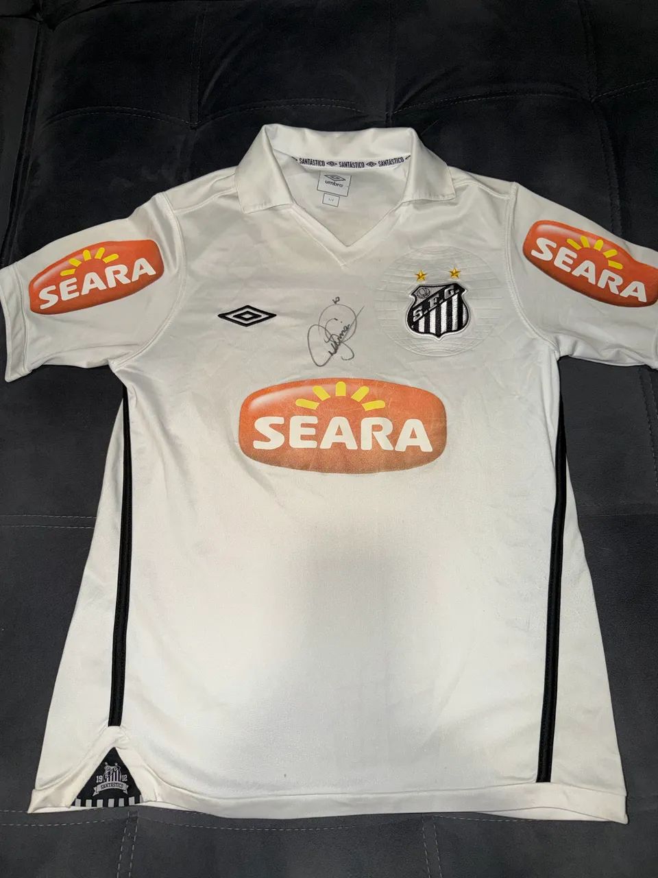 Camisa Santos 2010 P Autografada Neymar