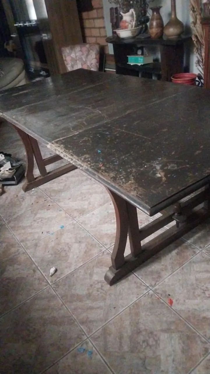 Mesa de jantar antiga - Foto 2